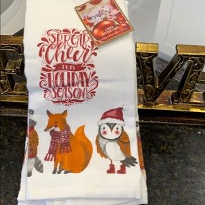 Set of two holiday themed dish towels.